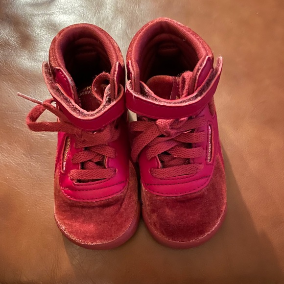 Reebok Shoes Baby Freestyle Hi Velvet Reeboks Poshmark